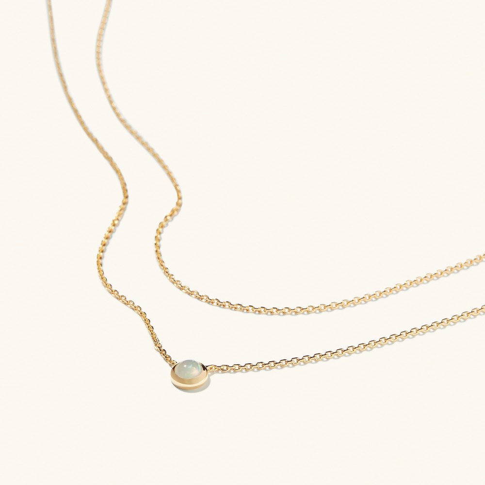 Mejuri Layered Opal Necklace - Gold Vermeil Canada Store