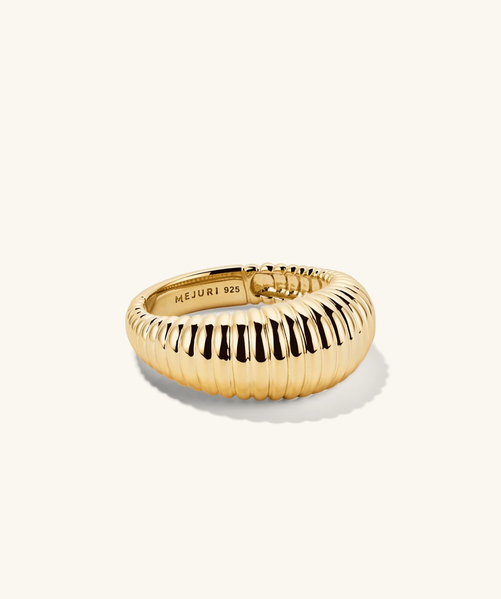 Mejuri D?me Texture Ring - Gold Vermeil Canada Store