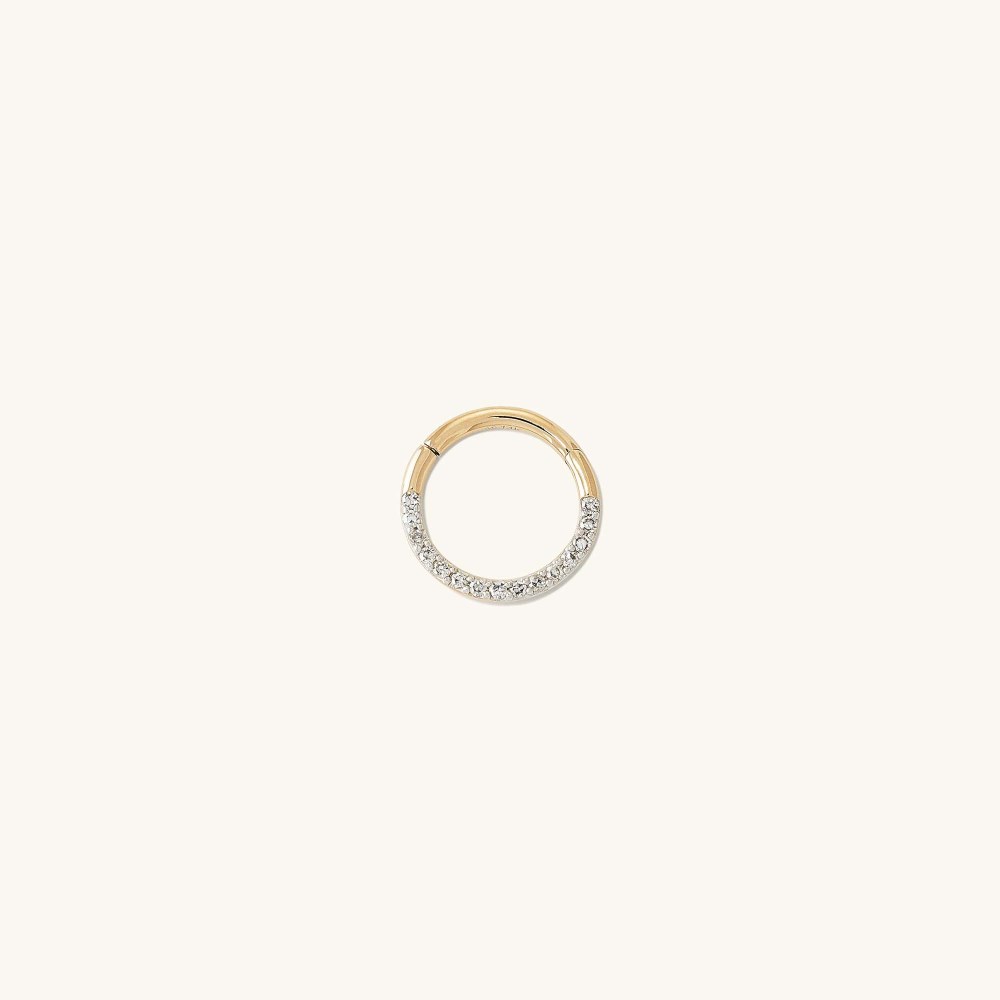 Mejuri Cartilage Pavﾨﾦ Diamond Mini Hoop - 14k Yellow Gold Canada Store