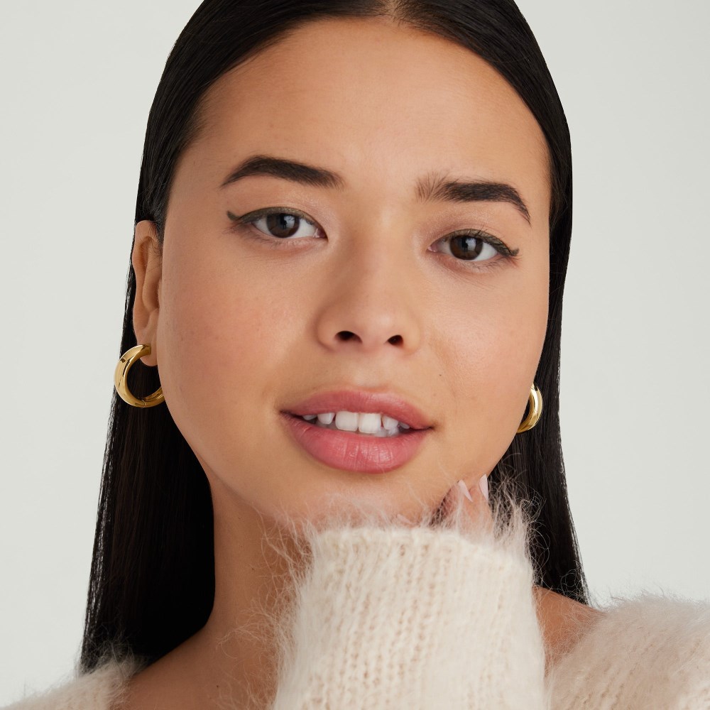 Mejuri Chunky Large Hoops - Gold Vermeil Canada Store