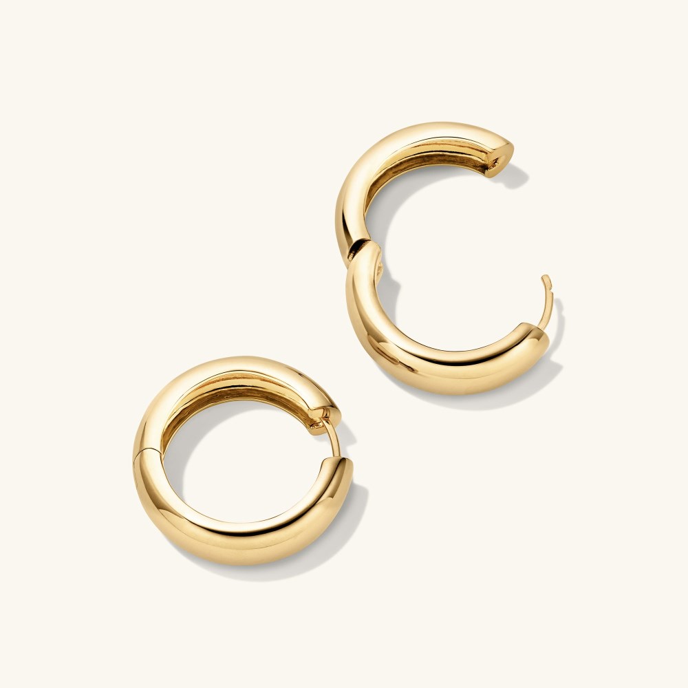 Mejuri Chunky Large Hoops - Gold Vermeil Canada Store