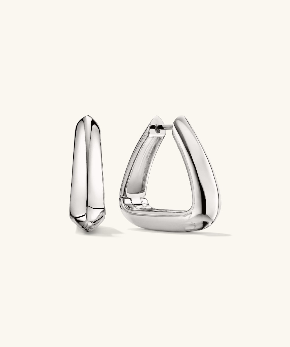 Mejuri Patra Large Hoops - Sterling Silver Canada Store