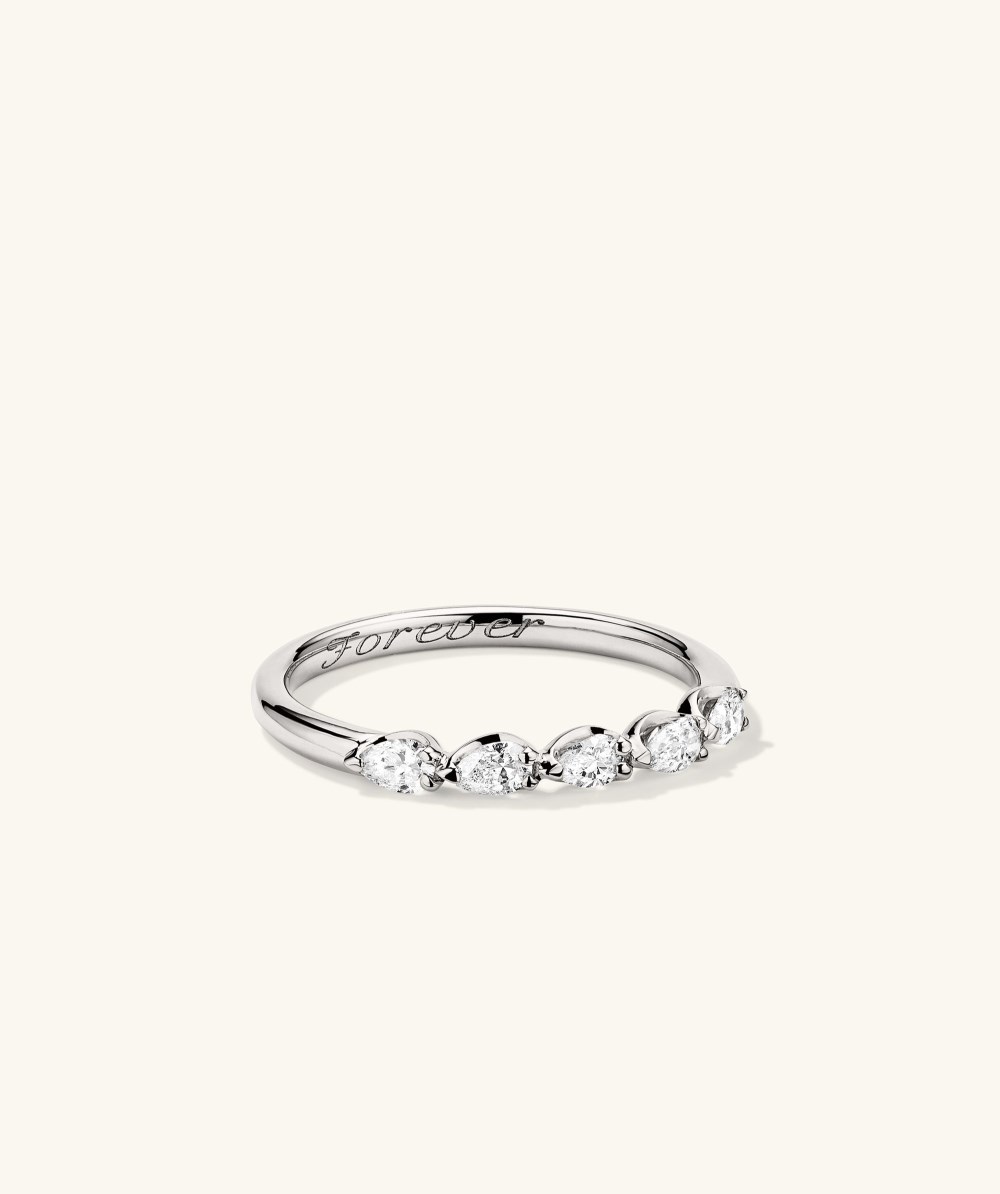Mejuri Pear Multi Diamond Ring - 14k White Gold Canada Store