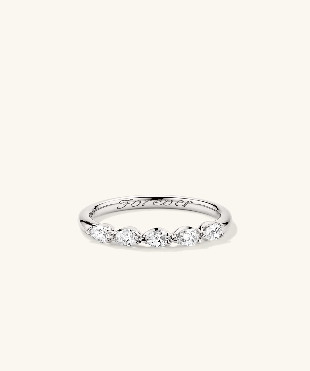 Mejuri Pear Multi Diamond Ring - 14k White Gold Canada Store