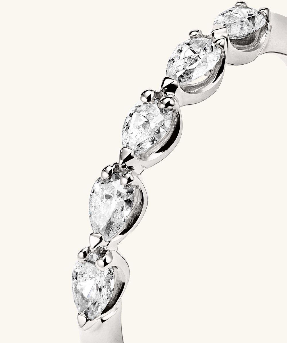Mejuri Pear Multi Diamond Ring - 14k White Gold Canada Store