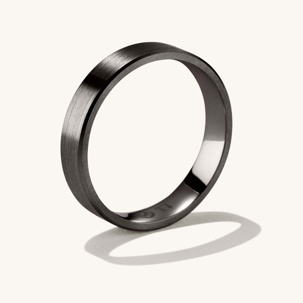 Mejuri 4mm Smooth Band - Black Titanium Canada Store