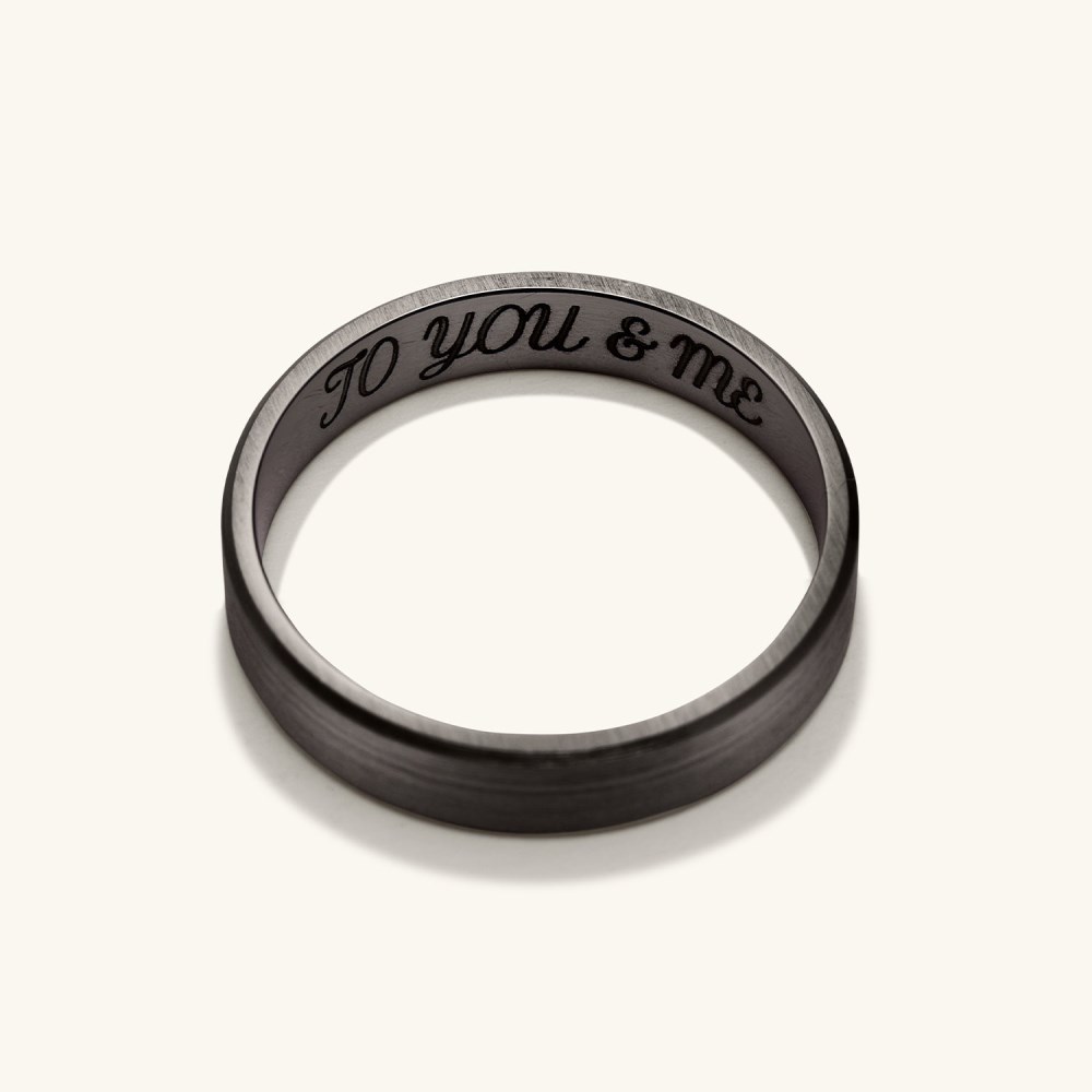 Mejuri 4mm Smooth Band - Black Titanium Canada Store