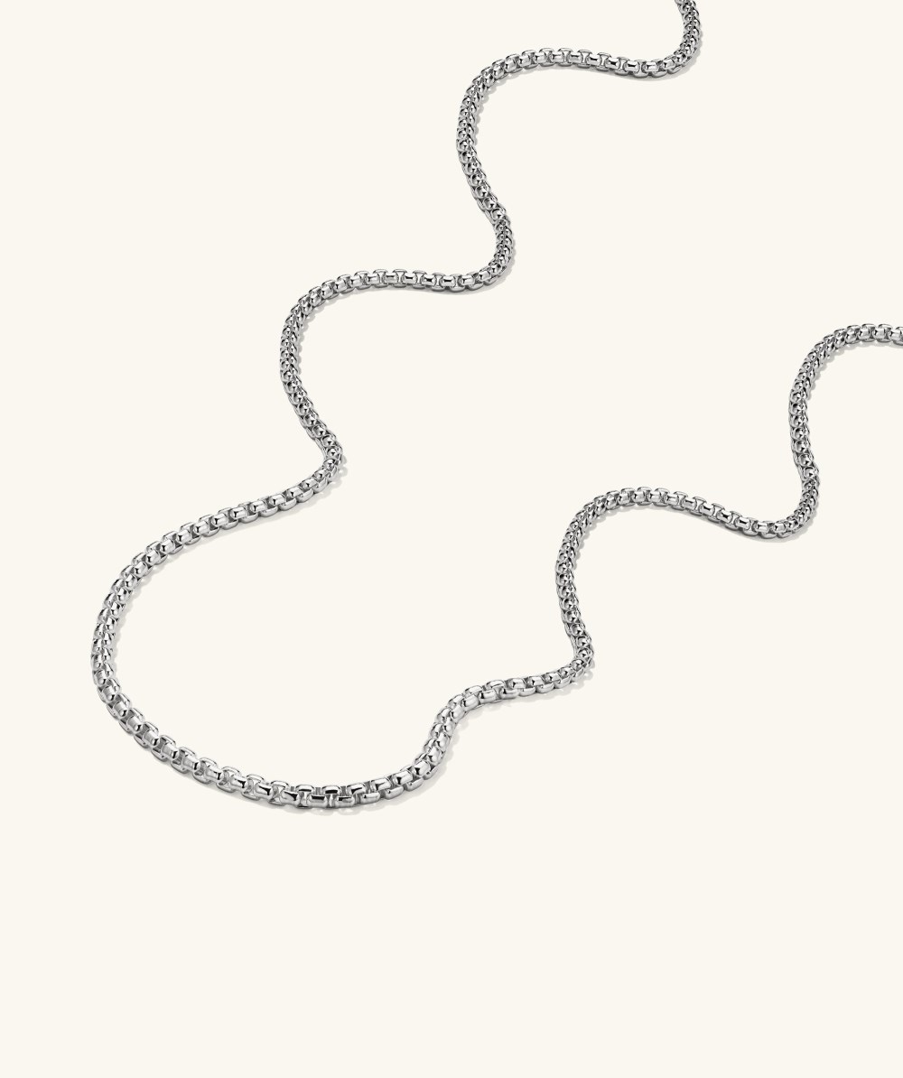 Mejuri 3.7mm Round Box Chain Necklace - Sterling Silver Canada Store
