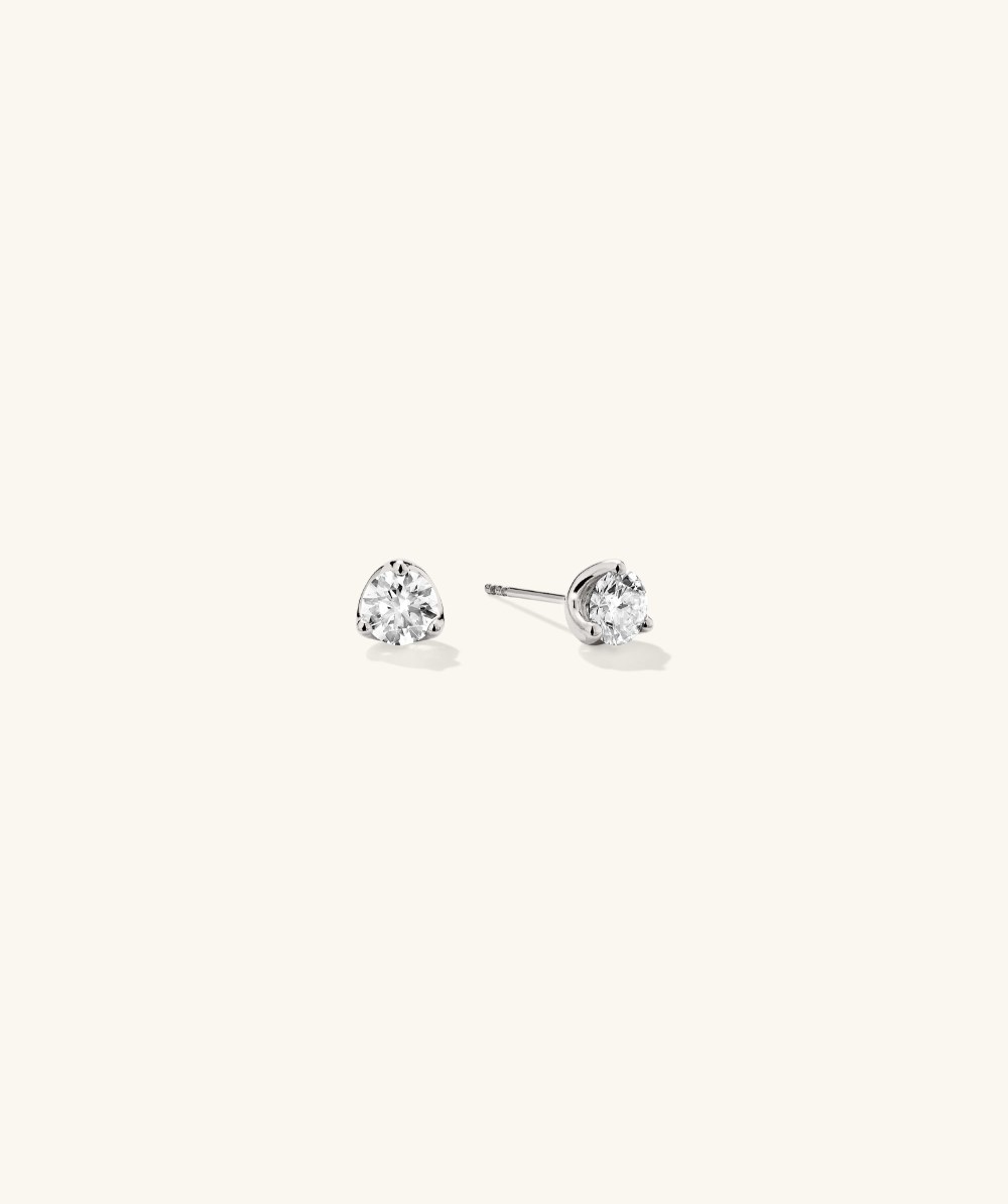 Mejuri Lab Grown Diamond Round Studs 1 TCW - 14k White Gold Canada Store