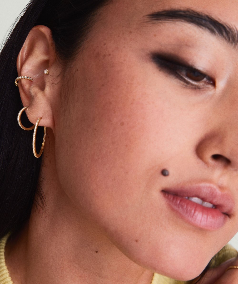 Mejuri Diamond Ear Cuff - 14k Yellow Gold Canada Store