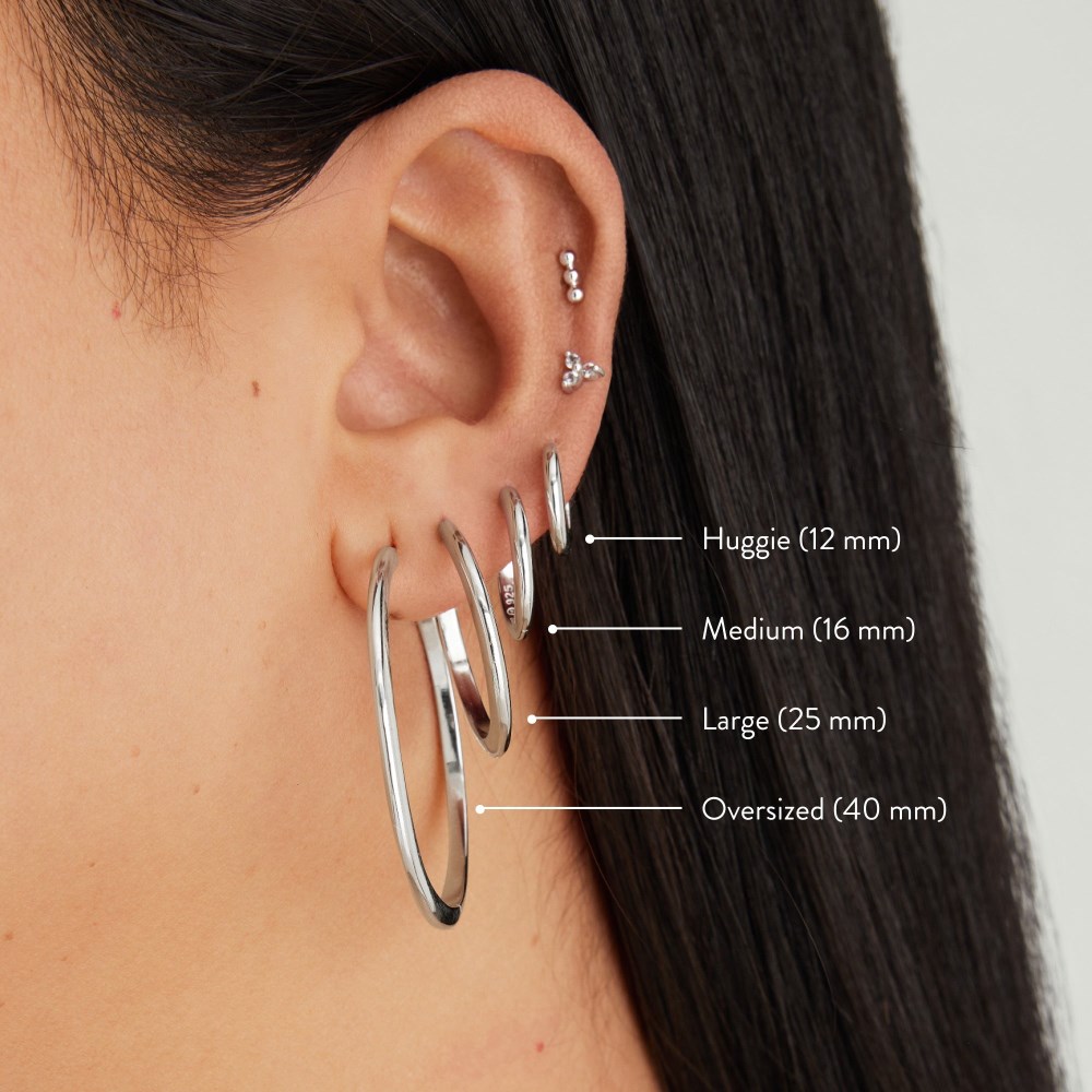 Mejuri Tube Large Hoops - Sterling Silver Canada Store