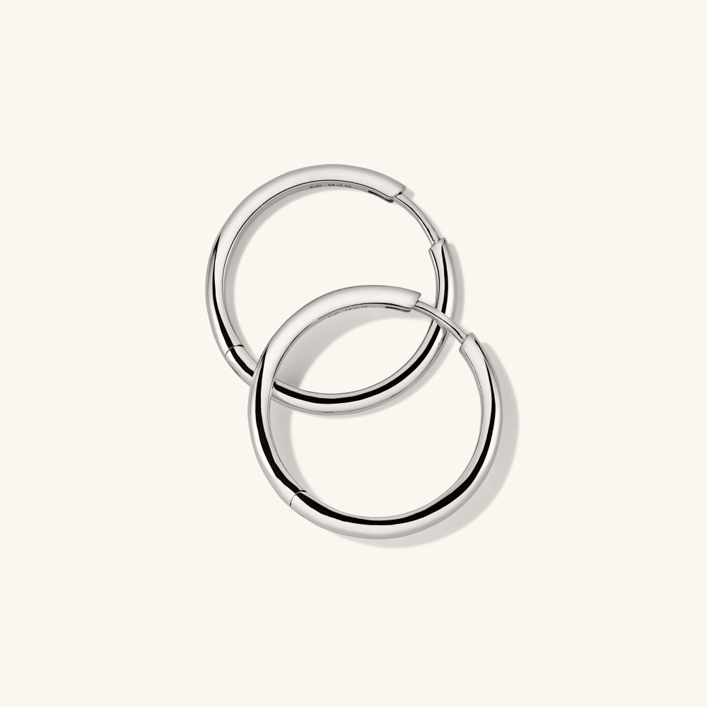 Mejuri Tube Large Hoops - Sterling Silver Canada Store