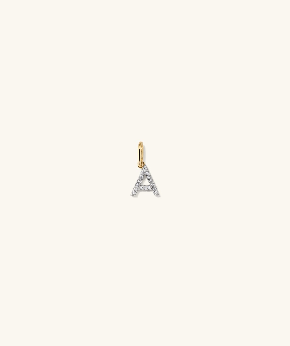 Mejuri Diamond Letter Charm - 14k Yellow Gold Canada Store
