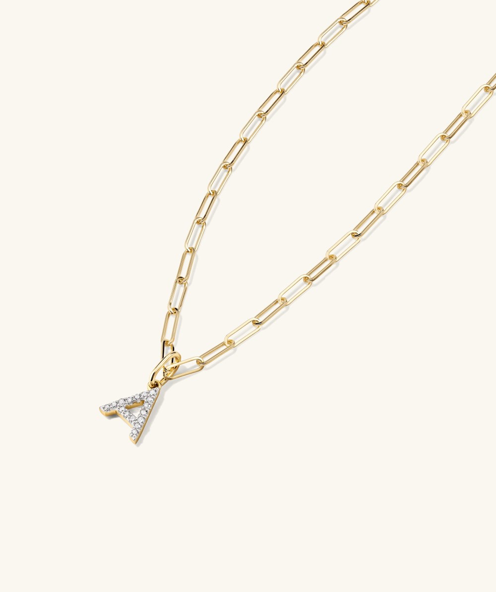 Mejuri Diamond Letter Charm - 14k Yellow Gold Canada Store