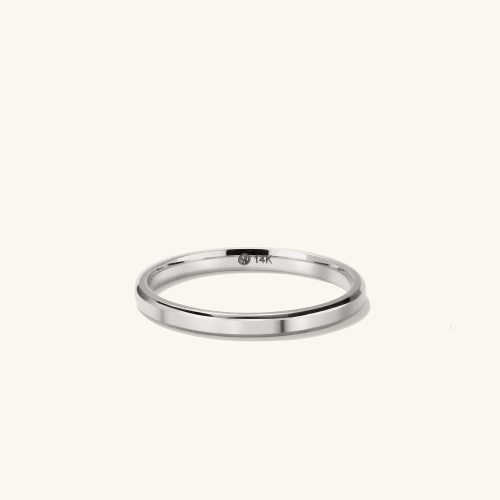 Mejuri 2mm Smooth Band - 14k White Gold Canada Store