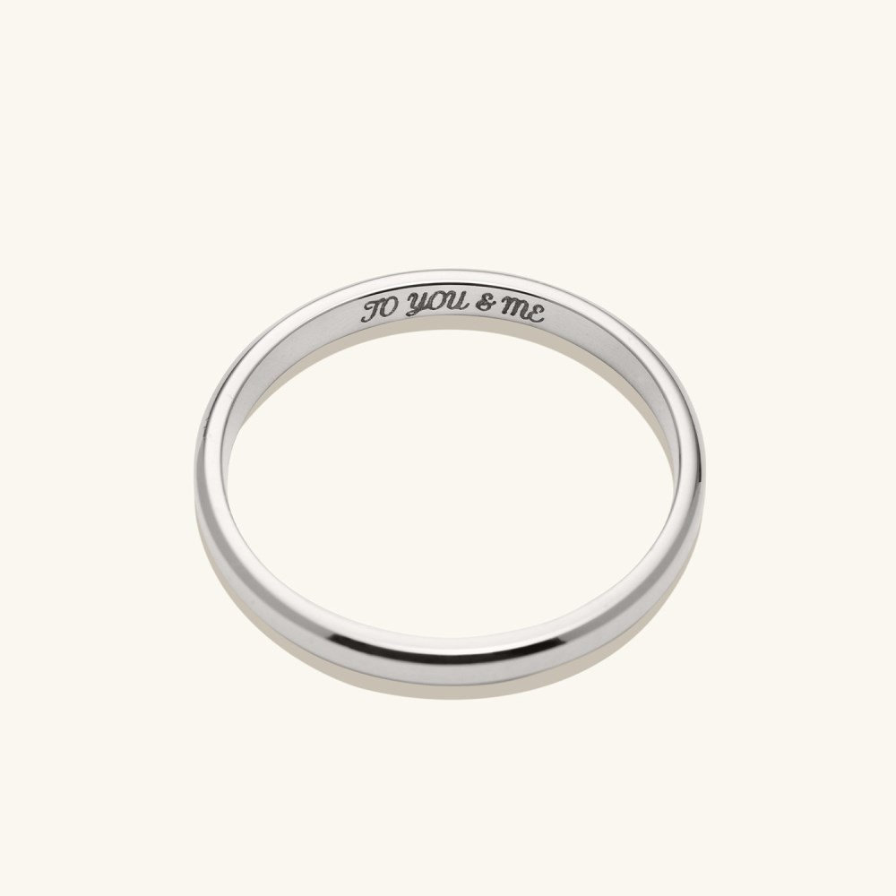 Mejuri 2mm Smooth Band - 14k White Gold Canada Store