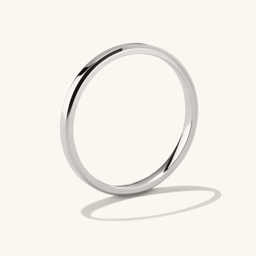 Mejuri 2mm Smooth Band - 14k White Gold Canada Store