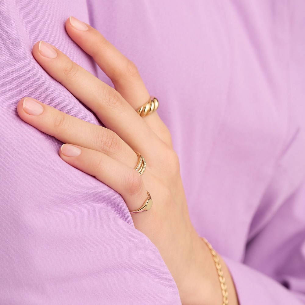 Mejuri Signet Pinky Ring - 14k Yellow Gold Canada Store