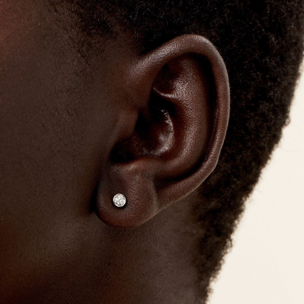 Mejuri Round Diamond Studs - 14k White Gold Canada Store
