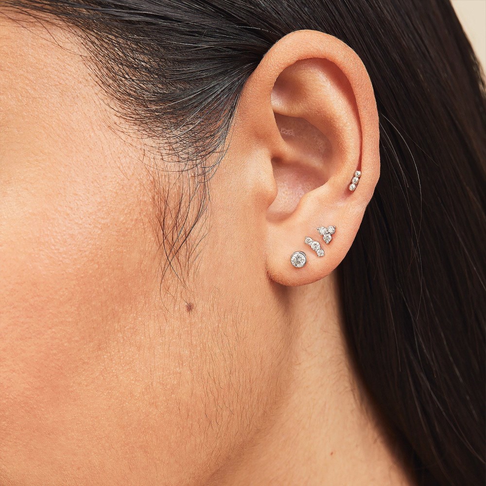 Mejuri Round Diamond Studs - 14k White Gold Canada Store