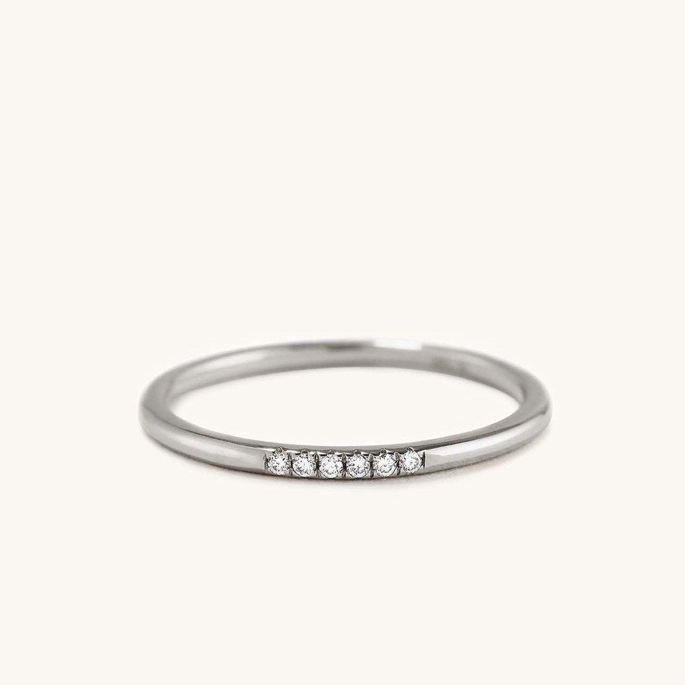 Mejuri Diamonds Line Ring - 14k White Gold Canada Store
