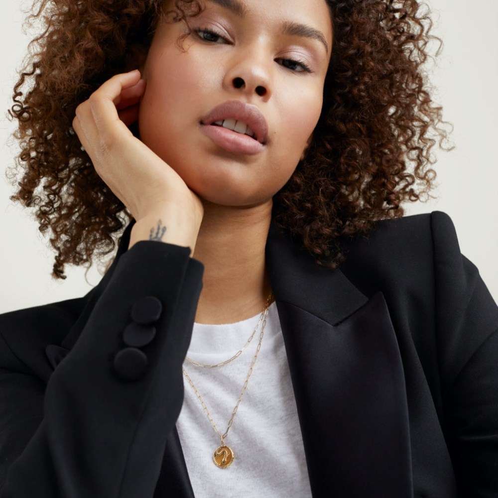 Mejuri Transformation: Serpent Coin Charm Pendant - 14k Yellow Gold Canada Store