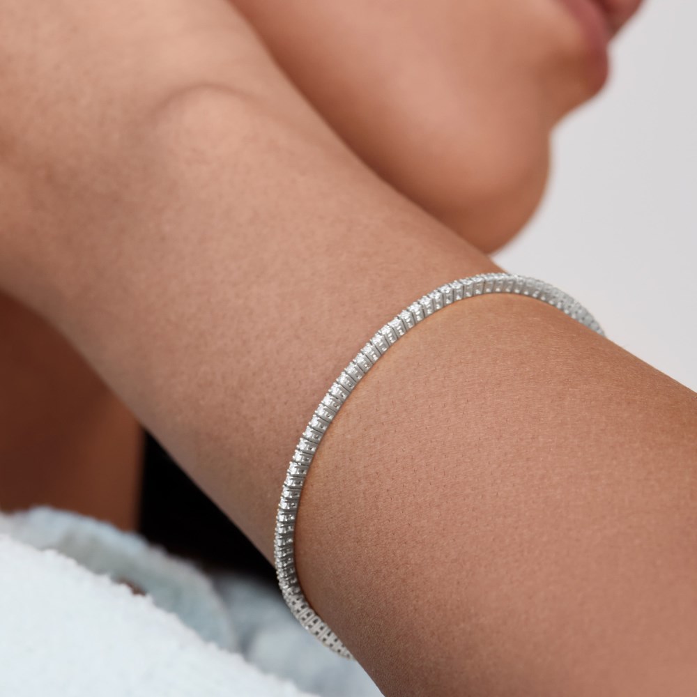 Mejuri Diamond Tennis Bracelet 1.3mm - 14k White Gold Canada Store