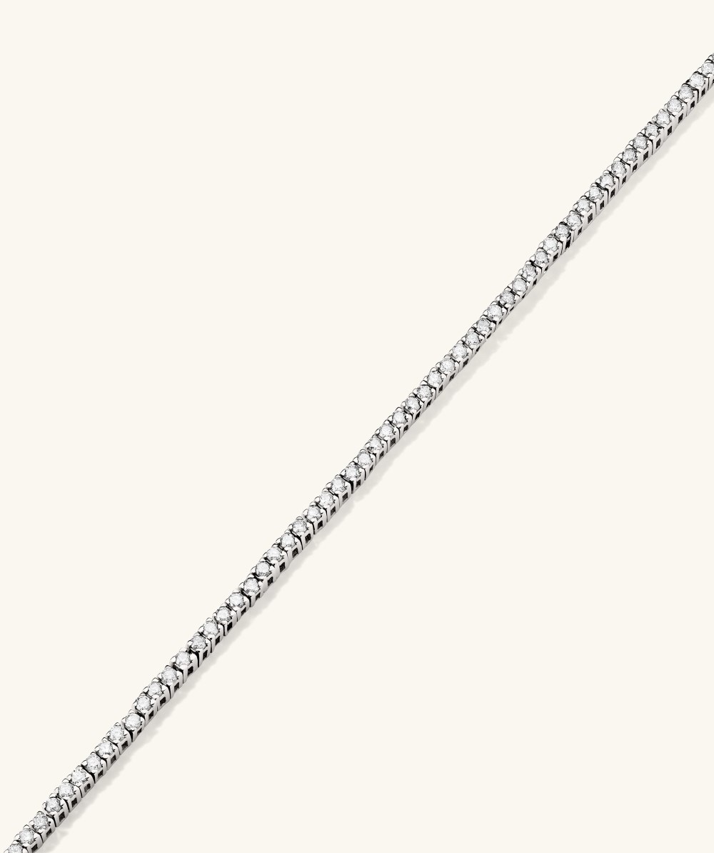 Mejuri Diamond Tennis Bracelet 1.3mm - 14k White Gold Canada Store