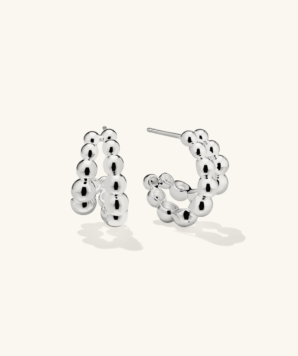 Mejuri Bubble Sphere Duo Hoops - Sterling Silver Canada Store