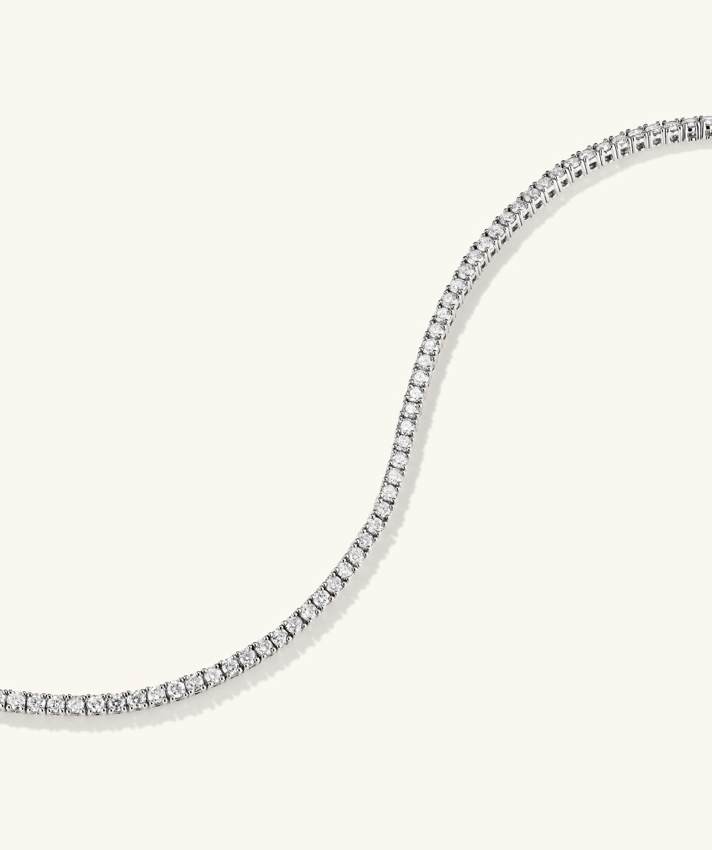 Mejuri Diamond Tennis Bracelet 1.8mm - 14k White Gold Canada Store