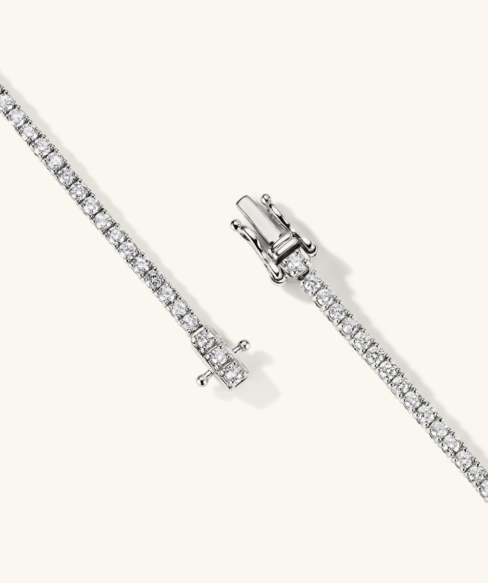 Mejuri Diamond Tennis Bracelet 1.8mm - 14k White Gold Canada Store