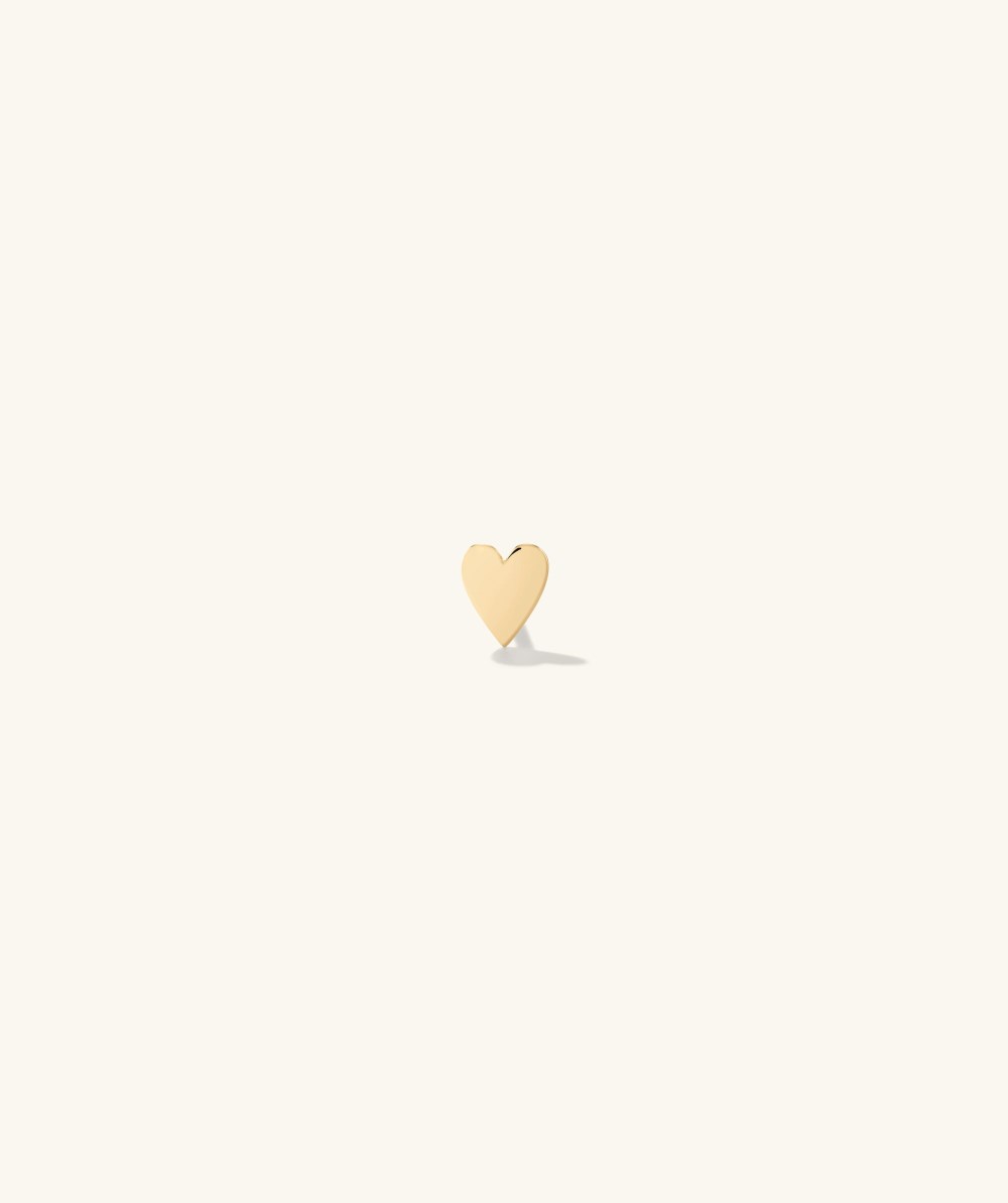 Mejuri Mini Heart Stud - 14k Yellow Gold Canada Store