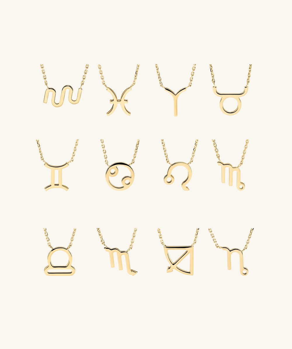 Mejuri Zodiac Sign Necklace - 14k Yellow Gold Canada Store
