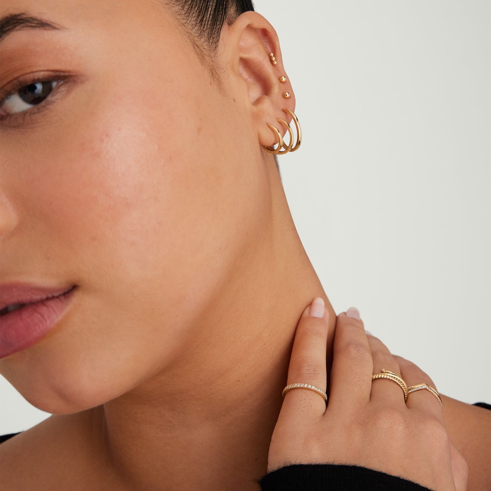 Mejuri Easy Huggie Hoops - 14k Yellow Gold Canada Store