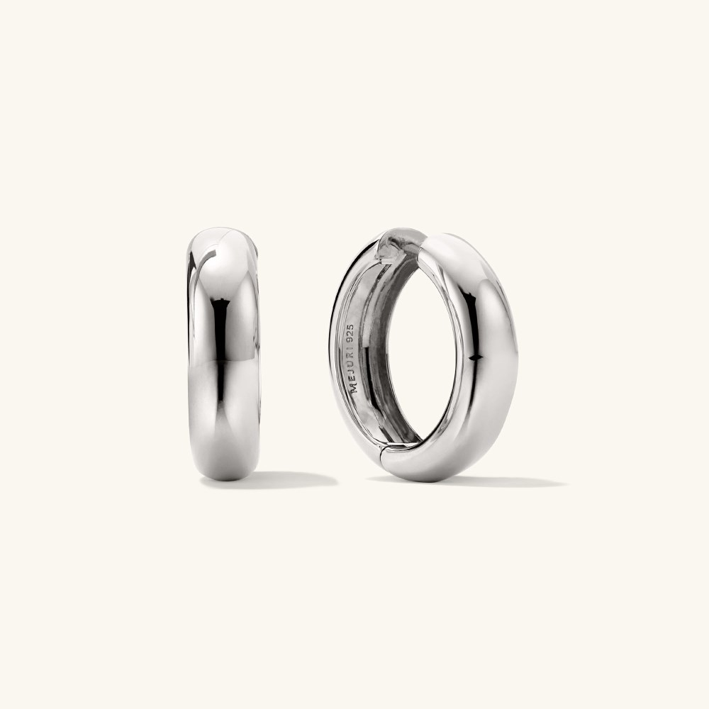 Mejuri Chunky Large Hoops - Sterling Silver Canada Store