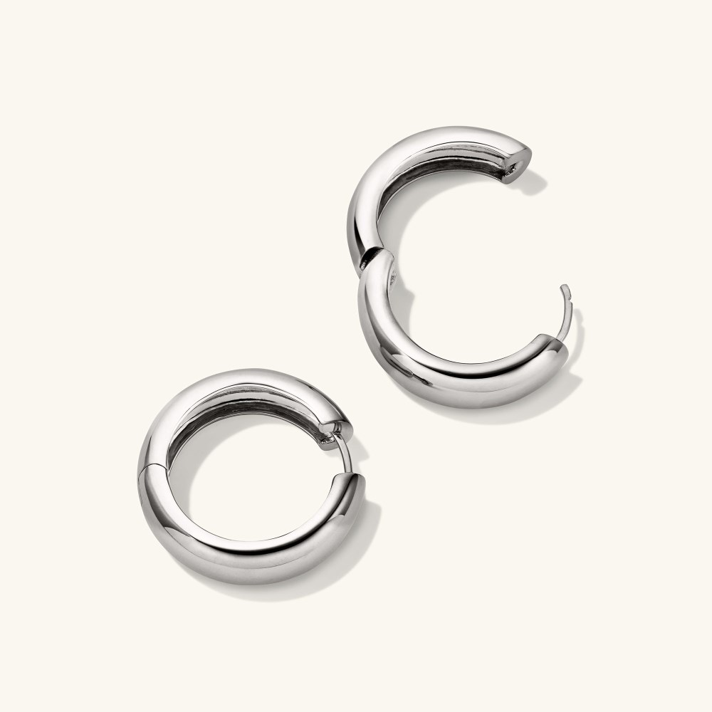 Mejuri Chunky Large Hoops - Sterling Silver Canada Store
