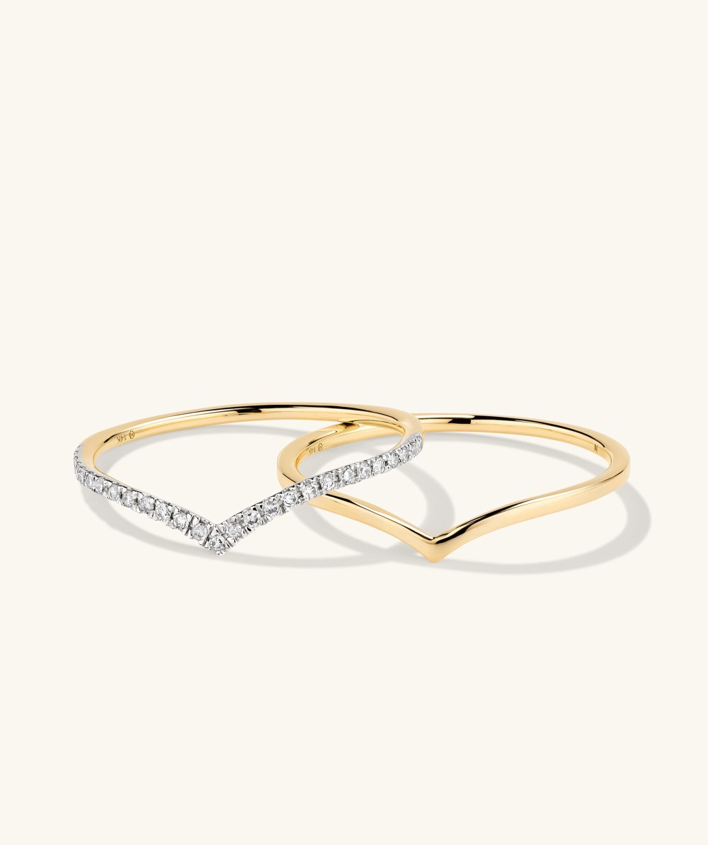 Mejuri Wishbone Stacker Set - 14k Yellow Gold Canada Store