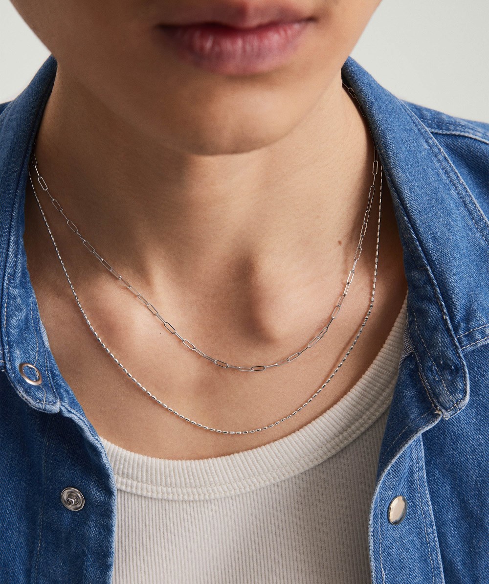 Mejuri Barrel Link Chain Necklace - Sterling Silver Canada Store