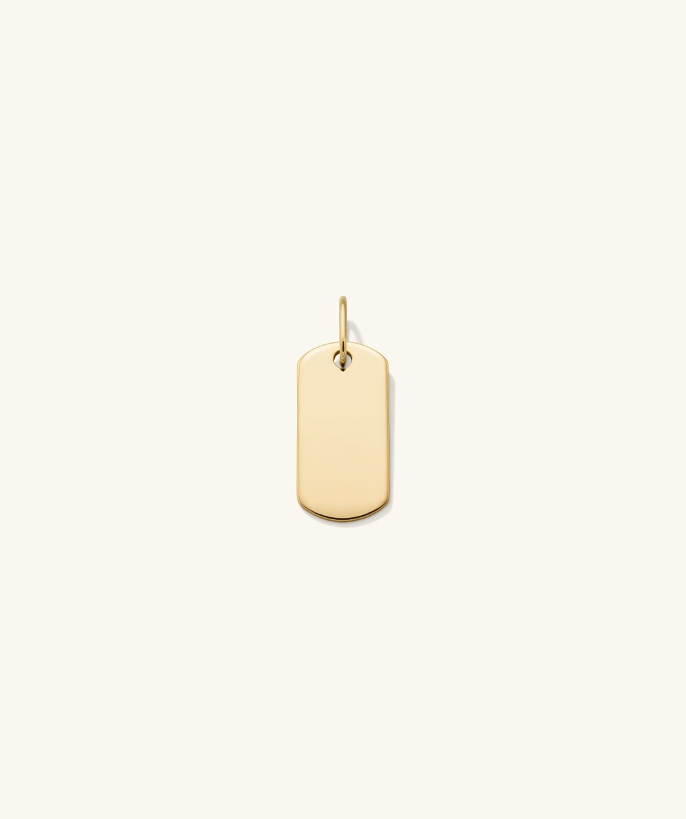 Mejuri Flat Tag Charm - 14k Yellow Gold Canada Store
