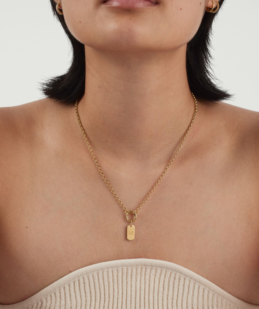 Mejuri Flat Tag Charm - 14k Yellow Gold Canada Store