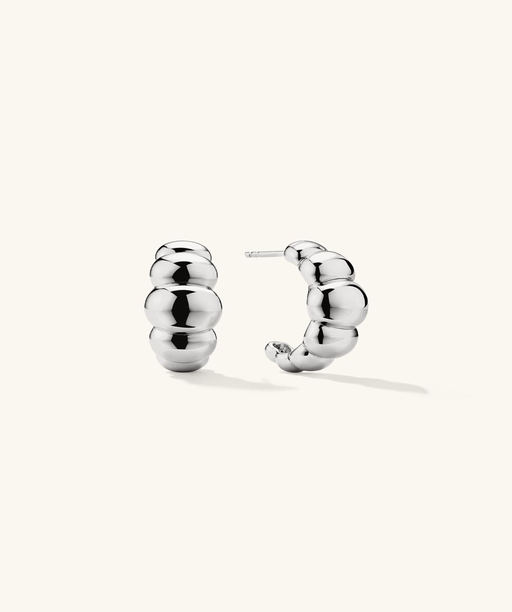 Mejuri Puffy Charlotte Hoops - Sterling Silver Canada Store