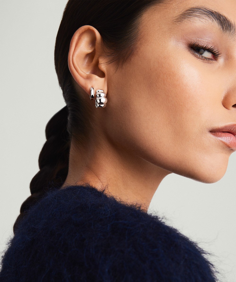 Mejuri Puffy Charlotte Hoops - Sterling Silver Canada Store