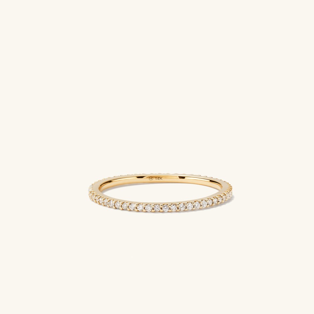 Mejuri Slim Diamond Eternity Band - 14k Yellow Gold Canada Store