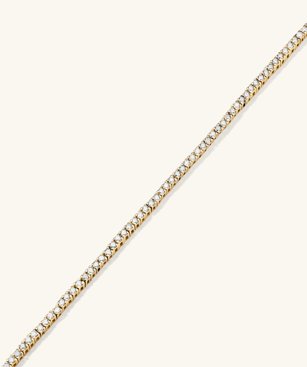 Mejuri Diamond Tennis Bracelet 1.3mm - 14k Yellow Gold Canada Store