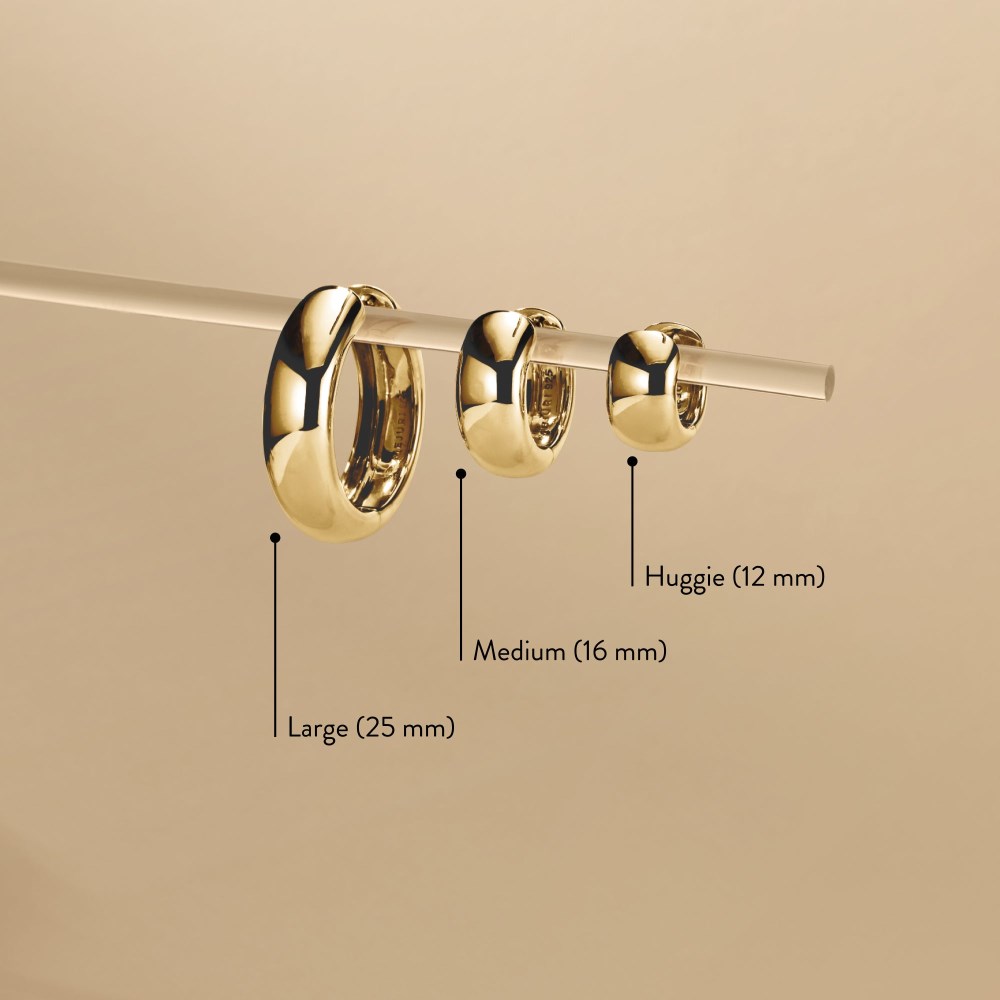 Mejuri Chunky Huggie Hoops - Gold Vermeil Canada Store