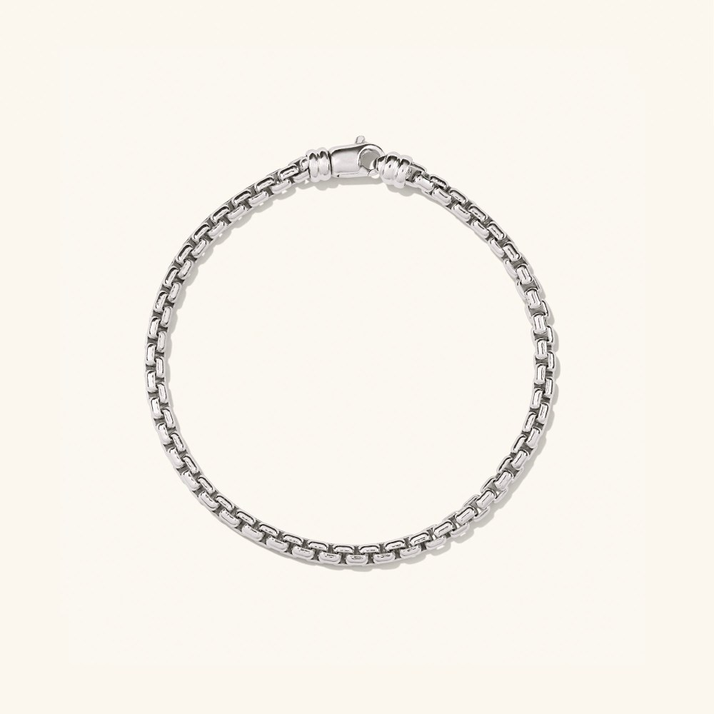 Mejuri Round Box Chain Bracelet - Sterling Silver Canada Store