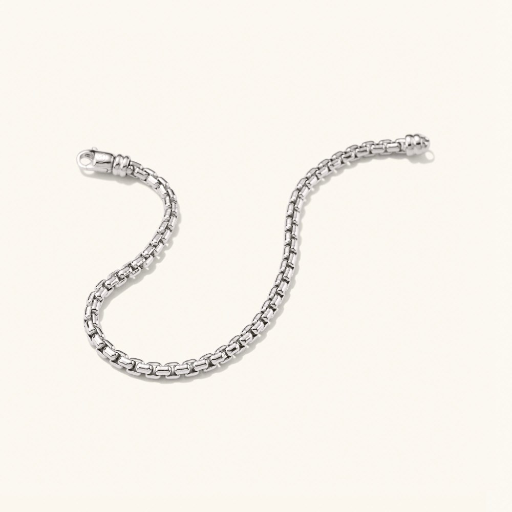 Mejuri Round Box Chain Bracelet - Sterling Silver Canada Store