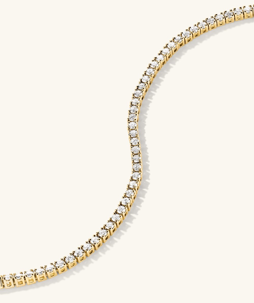 Mejuri Diamond Tennis Necklace 1.8mm - 14k Yellow Gold Canada Store