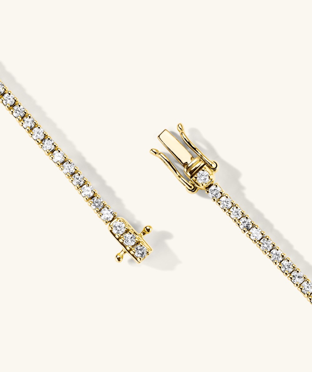 Mejuri Diamond Tennis Necklace 1.8mm - 14k Yellow Gold Canada Store