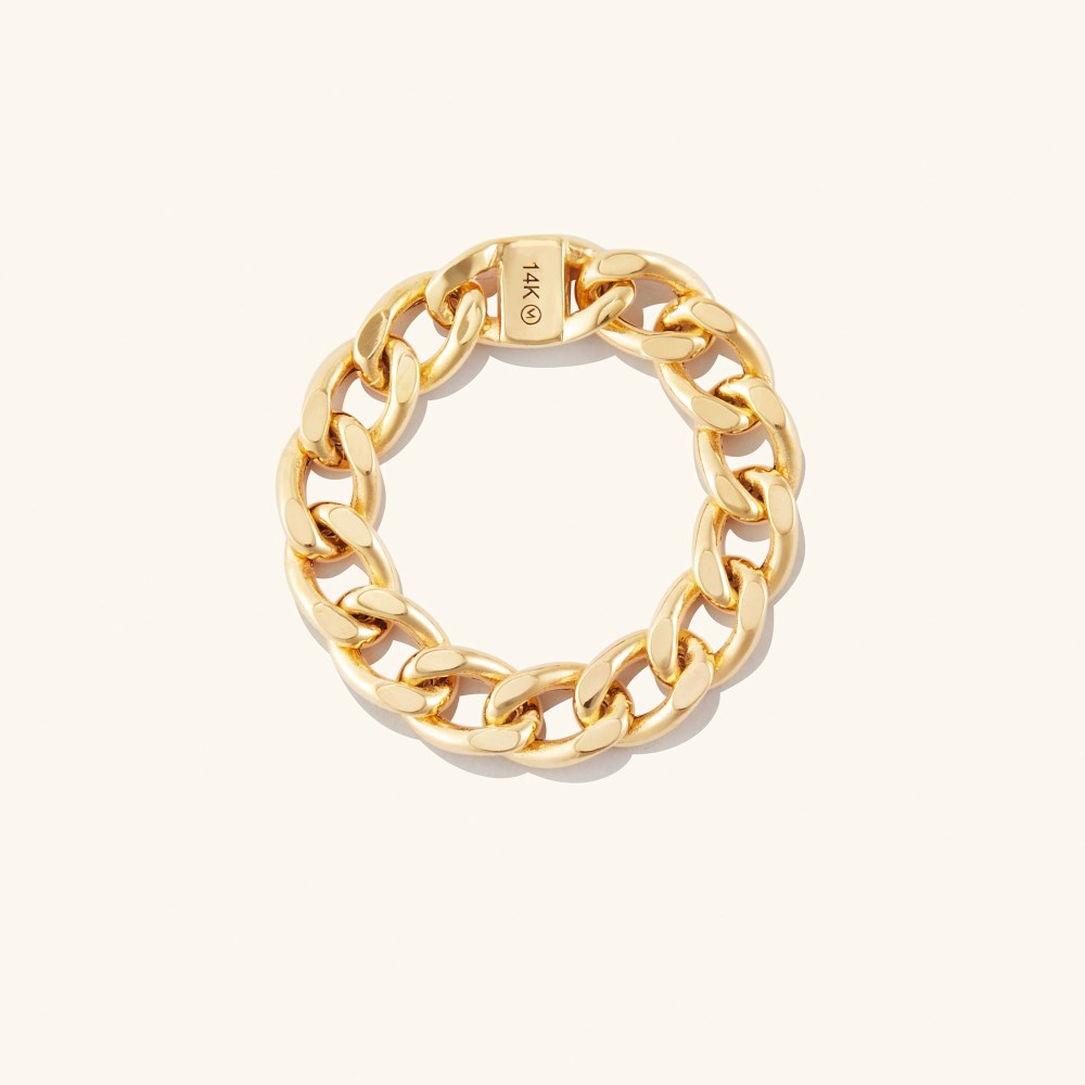 Mejuri Bold Chain Ring - 14k Yellow Gold Canada Store